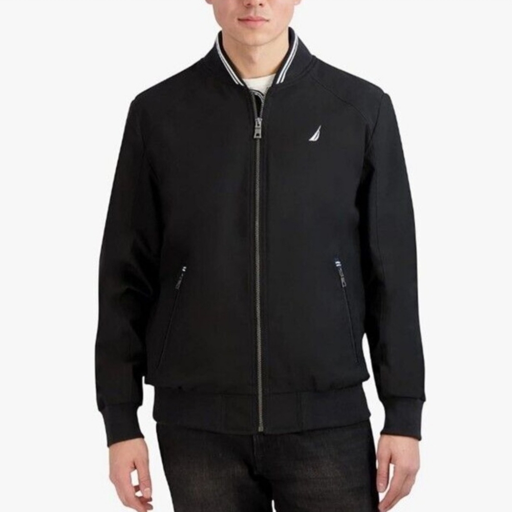 NWT Nautica black mens jacket M Medium